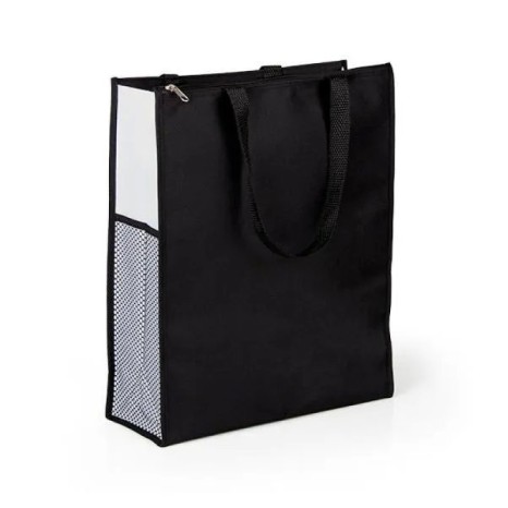 Sacola de Mão em Nylon 600 Preta/Branca Personalizado