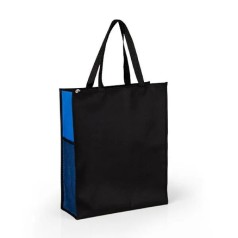 Sacola de Mão em Nylon 600 Preta/Azul Personalizado