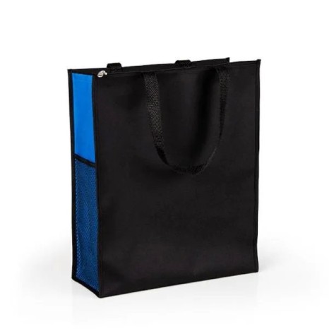 Sacola de Mão em Nylon 600 Preta/Azul Personalizado