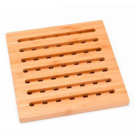 Descansa Prato Quadrado em Bambu 18 cm Personalizado