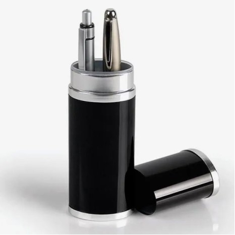 Estojo para Caneta em Alumínio Preto Personalizado