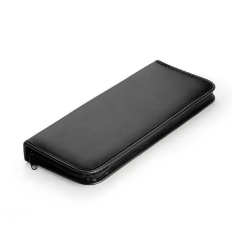 Estojo em Material Sintético Preto para 3 Peças Personalizado