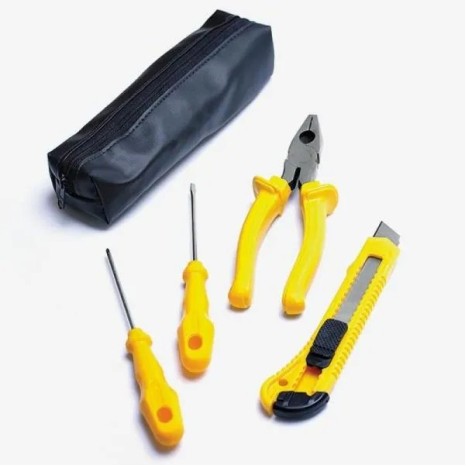 Conjunto de Ferramentas 4 Pçs com Chaves Cabo Amarelo Personalizado