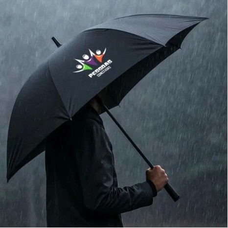Guarda-Chuva Automático Preto 106 cm Personalizado