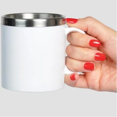 Caneca em Aço Inox/Poliestireno 300 Ml Personalizada