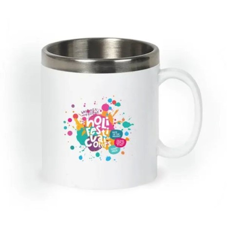 Caneca em Aço Inox/Poliestireno 300 Ml Personalizada