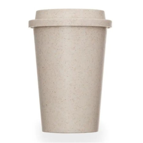 Copo em Fibra de Bambu com Tampa 450Ml Personalizado