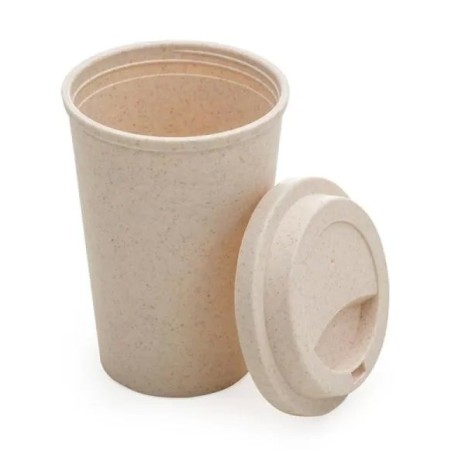 Copo em Fibra de Bambu com Tampa 450Ml Personalizado