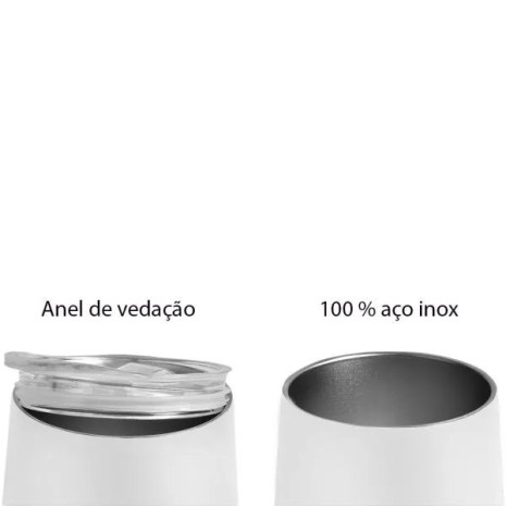 Copo Térmico com Tampa Branco 340 Ml Personalizado