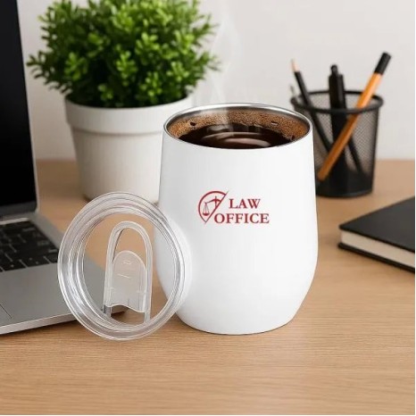 Copo Térmico com Tampa Branco 340 Ml Personalizado