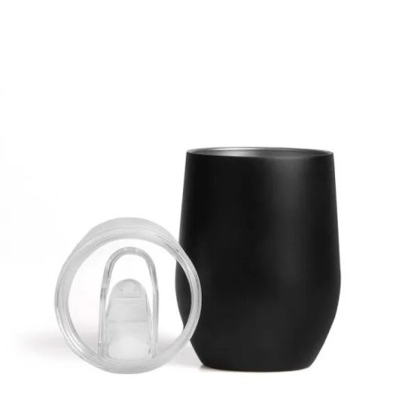 Copo Térmico com Tampa Preto 340 Ml Personalizado