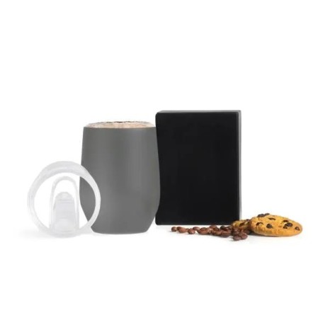 Copo Térmico com Tampa Cinza 340 Ml Personalizado