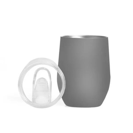Copo Térmico com Tampa Cinza 340 Ml Personalizado