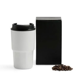 Copo Térmico em Aço Inox Branco 450 Ml Personalizado