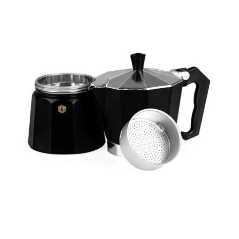 Cafeteira Italiana em Alumínio Preta 250Ml Personalizado