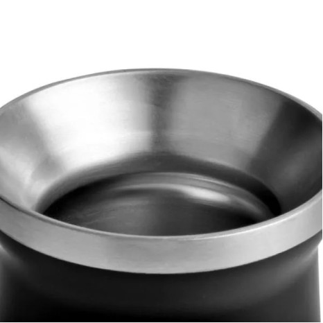 Cuia Térmica em Aço Inox com Bomba Preto 300Ml Personalizado