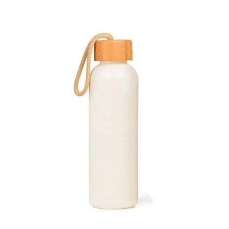 Garrafa em Palha de Trigo e Tampa em Bambu 500 Ml Personalizado