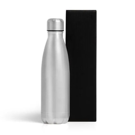 Garrafa com Tampa em Aço Inox Prata 750Ml Personalizado