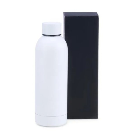 Garrafa em Inox Parede Dupla Branca 500 Ml Personalizado