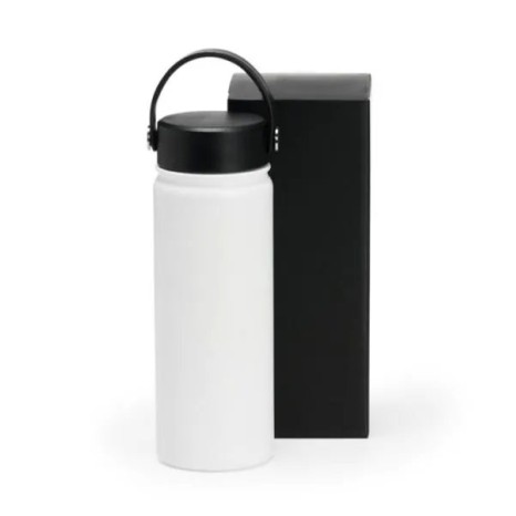 Garrafa Dupla Camada Na Cor Branca 550 Ml Personalizado