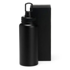 Garrafa Parede Dupla Na Cor Preta 950 Ml Personalizado