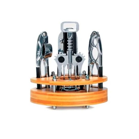 Kit de Utensílios com Base em Bambu 5 Pçs Personalizado