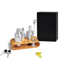 Kit Bar com Base em Bambu 11 Pçs Personalizado