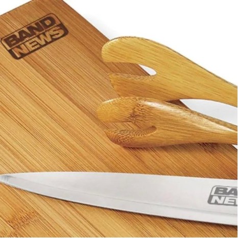 Kit para Bar em Madeira / Bambu Mônaco 6 Pçs Personalizado