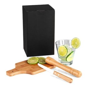 Kit para Caipirinha em Bambu / Madeira Iriza 0,35 L 4 Pçs Personalizado