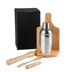 Kit para Caipirinha em Bambu / Madeira Iriza 0,35 L 6 Pçs Personalizado