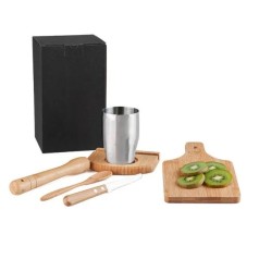 Kit para Caipirinha em Bambu /Madeira Iriza 0,35 L 6 Pçs Personalizado