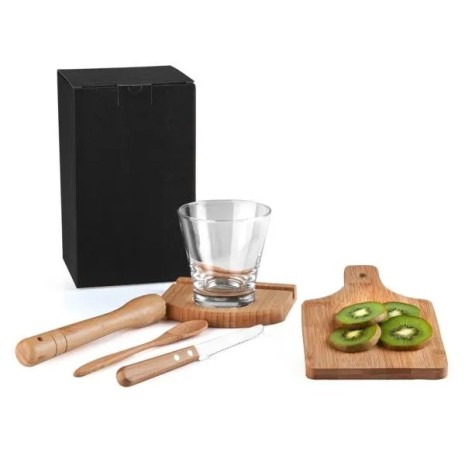 Kit para Caipirinha em Bambu / Madeira Iriza 0,35 L 6 Pçs Personalizado
