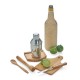 Kit para Caipirinha em Bambu / Madeira 0,35 L 6 Pçs Personalizado