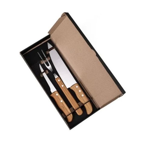 Kit de Facas com Tamanho 8", 5" e Garfo 3 Pçs Personalizado