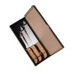 Conjunto de Facas em Bambu / Madeira / Inox 3 Pçs Personalizado