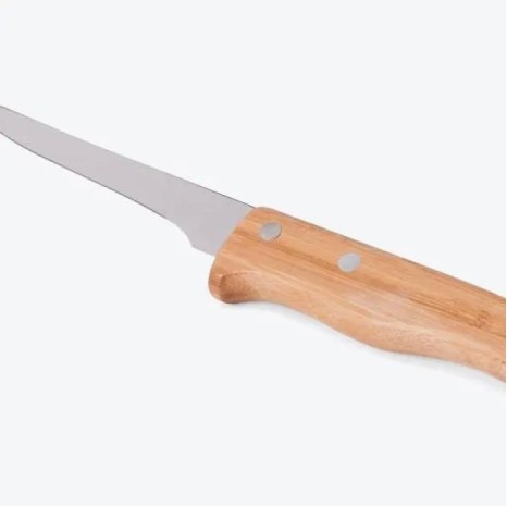 Conjunto de Facas em Bambu / Madeira / Inox 3 Pçs Personalizado