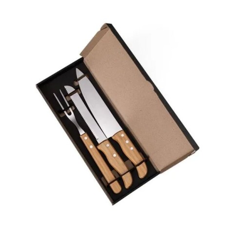 Kit com Faca 7", 8" e Garfo 3 Pçs Personalizado