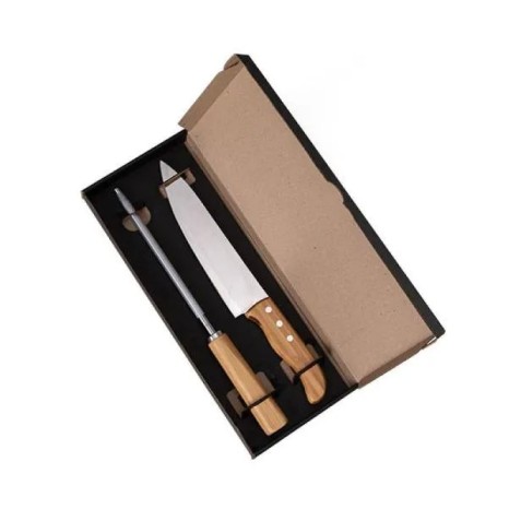 Conjunto de Faca 8" e Chaira 2 Pçs Personalizado