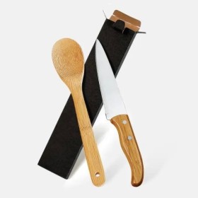 Conjunto de Faca 7" e Colher em Bambu Special Line 2 Pçs Personalizado