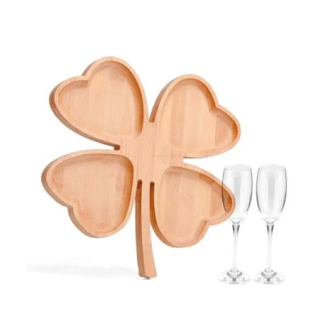 Kit Petisco e Champagne 3 Pçs Não Acompanha Garrafa Personalizado