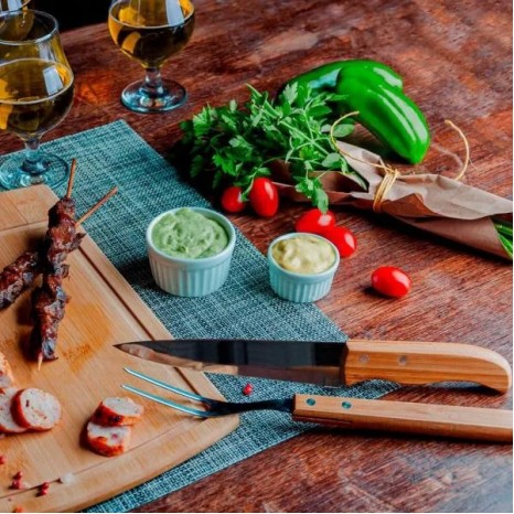 Kit Churrasco, Petisco, Cerveja e Tábua 3 Furos 11 Pçs Personalizado