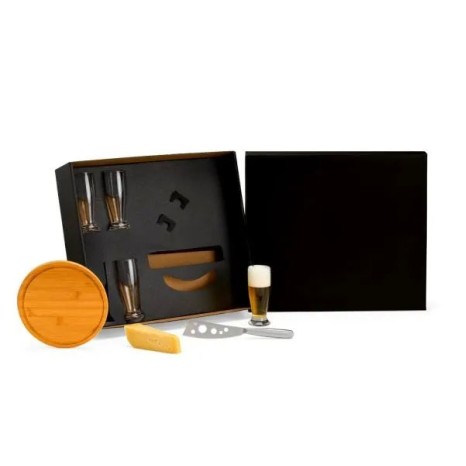 Kit Queijo e Cerveja 6 Pçs com Faca Personalizado