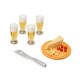 Kit Queijo e Cerveja 6 Pçs com Faca Personalizado