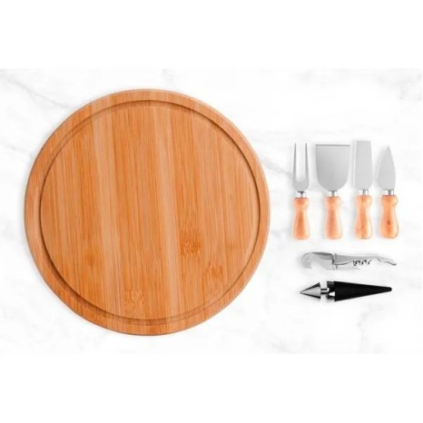 Kit Queijo e Vinho 7 Pçs Não Acompanha Garrafa Personalizado