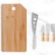 Conjunto para Queijo em Bambu / Madeira / Inox Oregon 6 Pçs Personalizado