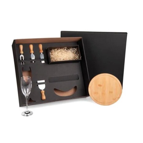 Kit Queijo e Champagne 6 Pçs Não Acompanha Garrafa Personalizado
