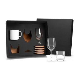 Jogo de Copos, Caneca e Porta Copo 8 Pçs Personalizado