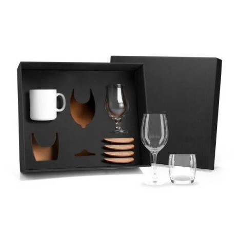 Jogo de Copos, Caneca e Porta Copo 8 Pçs Personalizado