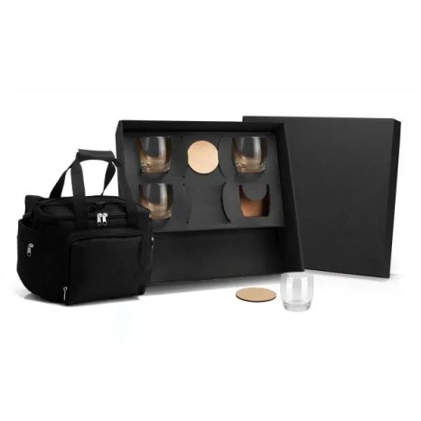 Kit Whisky com Bolsa Térmica 9 Pçs Personalizado