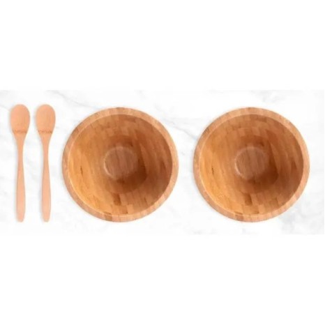 Kit para Café Da Manhã em Bambu 4 Pçs Personalizado